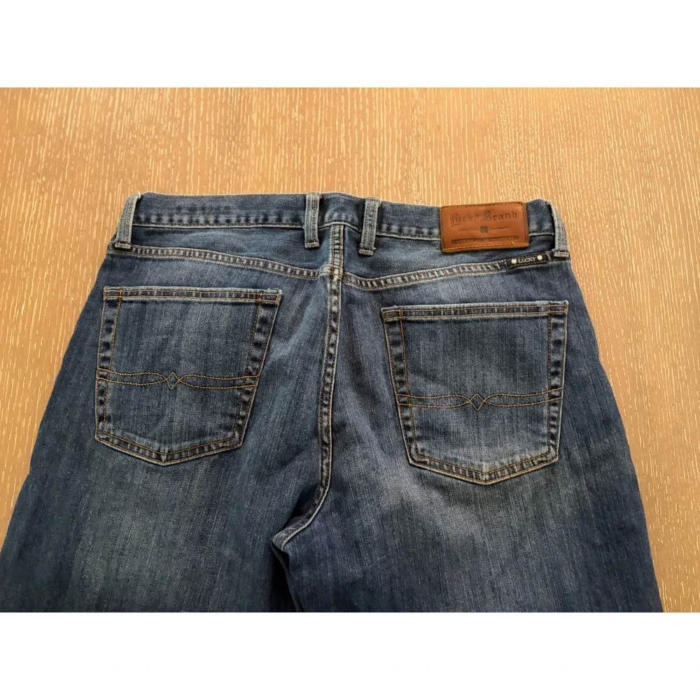 Lucky Brand 361 Vintage Straight Men's Jeans 34x30 Medium Wash Denim Distressed